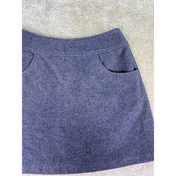 Vtg 90s Express International Skirt Gray Wool Blend Mini Size 5 6 Pockets C526 - Picture 3 of 11